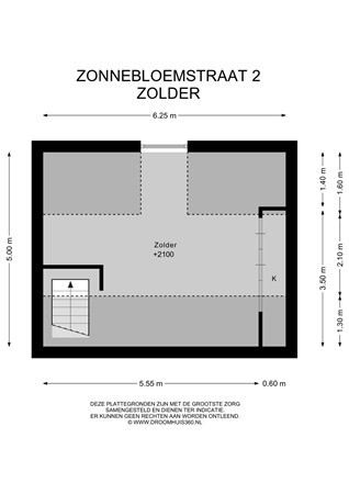 Floorplan - Zonnebloemstraat 2, 6163 TN Geleen